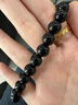 金大福天然烏金黑曜石手串五行補水水晶手鏈本命年生日情人節禮物送老公 曬單實(shí)拍圖