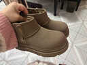 百麗踏厚底雪地靴女2025冬季新款防水加厚短筒東北棉鞋防滑加絨保暖短靴 卡其色 40 曬單實(shí)拍圖