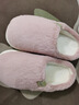 優(yōu)調棉拖鞋女乳膠防踩塌厚底抑菌防臭居家秋冬保暖情侶拖鞋男 粉38-39 曬單實(shí)拍圖