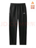 李寧（LI-NING）加絨運動(dòng)褲男加厚冬季寬松長(cháng)褲跑步健身直筒平口運動(dòng)休閑衛褲子男 曬單實(shí)拍圖