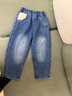 迪士尼（DISNEY）兒童牛仔褲一體羊駝絨加絨加厚褲子男女童同款長(cháng)褲寶寶冬天褲子潮 藍色加絨加厚小狗牛仔褲 110 曬單實(shí)拍圖