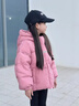 G.duck小黃鴨女童羽絨服冬季新款洋氣寶寶冬裝兒童加厚冬款短款棉服外套 西瓜紅 110 cm 曬單實(shí)拍圖