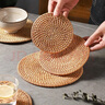 川島屋日式藤編隔熱墊子餐桌墊家用防燙耐熱耐高溫鍋碗盤(pán)子墊杯墊 曬單實(shí)拍圖
