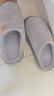 海瀾之家（HLA）家居棉拖鞋男士新款家用秋冬季厚底防滑保暖室內保暖情侶棉拖鞋女 煙灰色 42-43 【適合41-42碼腳】 曬單實(shí)拍圖