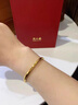 周六福（ZLF）新年禮物  黃金手鐲女款足金999光面金鐲子手飾金耀鐲 計價(jià) 16.42g 曬單實(shí)拍圖