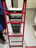 筱典梯子家用梯折疊梯加厚碳鋼人字梯移動(dòng)樓梯步梯喬遷之喜室內梯子 【步步高升】紅色6步梯-六六大順 曬單實(shí)拍圖