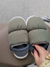 大嘴猴兒童防水棉拖鞋秋冬男童女童厚底防滑室內包跟小孩棉鞋 軍綠35-36 曬單實(shí)拍圖