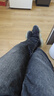 海瀾之家牛仔九分褲男加厚中腰五袋款褲子男秋冬HKNJD6J172A 黑牛過(guò)渡色（中）H2 33 175/84A 推薦135~142斤 曬單實(shí)拍圖