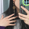 兩世歡古風(fēng)五帝錢(qián)長(cháng)耳掛無(wú)耳洞耳夾男單只女山鬼漢元素花錢(qián)長(cháng)款流蘇耳飾 單只 曬單實(shí)拍圖