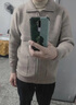 恒源祥100純羊毛開(kāi)衫中青年男士羊毛衫翻領(lǐng)加厚拉鏈外套秋冬季寬松毛衣 駝色 175 曬單實(shí)拍圖