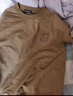 太平鳥(niǎo)男裝衛衣保暖圓領(lǐng)圖案秋冬休閑時(shí)尚上衣質(zhì)感 卡其色1 L  曬單實(shí)拍圖