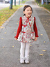 班喜迪女童漢服連衣裙冬裝寶寶周歲禮服兒童新中式國風(fēng)旗袍裙子唐裝衣服 紅色 110 曬單實(shí)拍圖
