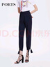 PORTS寶姿春夏新品女裝抽繩休閑長(cháng)褲SM8P016KWB008 星際藍 S (4) 曬單實(shí)拍圖