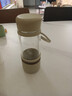 茶花 玻璃杯水杯杯子玻璃杯家用簡(jiǎn)約清新森系泡茶杯帶蓋便攜女 灰色【400ml】 曬單實(shí)拍圖