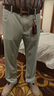 新佐倫 NEW ZOLUN褲子男輕奢商務(wù)休閑褲男士夏季四面彈免燙抗皺西褲直筒長(cháng)褲男裝 灰綠 33 (130-140斤) 曬單實(shí)拍圖