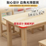 實(shí)木兒童桌椅組合幼兒園桌子玩具寶寶早教學(xué)習書(shū)桌手工閱讀寫(xiě)字桌 實(shí)木單桌100*60*52.8 曬單實(shí)拍圖