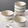 佩爾森釉下彩陶瓷米飯碗家用2025新款吃飯碗好看的小碗盤(pán)子碗盤(pán)餐具套裝 4.5寸石紋碗10個(gè)裝 曬單實(shí)拍圖