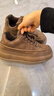 七匹狼（SEPTWOLVES）男鞋冬季加絨休閑鞋工裝鞋厚底增高板鞋AB6252480005 酒紅 39 曬單實(shí)拍圖