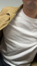 名創(chuàng  )優(yōu)品純棉長(cháng)袖t恤男春秋季純色圓領(lǐng)內搭衣服寬松休閑打底衫 白色 XL  曬單實(shí)拍圖
