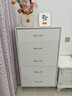 實(shí)木斗柜臥室儲物柜家用抽屜柜客廳靠墻收納柜輕奢簡(jiǎn)約斗櫥五斗柜 暖白色-輕奢金屬拉手60*40*110cm 曬單實(shí)拍圖