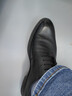 金利來(lái)（Goldlion）男鞋25新款男士正裝鞋時(shí)尚個(gè)性舒適耐磨皮鞋G580510157AAB黑色41 曬單實(shí)拍圖