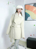 恒源祥白色雙面羊絨大衣女短款小個(gè)子腰帶2025年冬新款皮扣毛呢外套 米白 (100高支澳毛) S (80-115斤) 曬單實(shí)拍圖