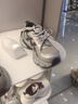 卓詩(shī)尼加絨老爹鞋女2025冬新款休閑女鞋韓版ins潮酷厚底超火保暖運動(dòng)鞋 銀灰色-絨里 37 曬單實(shí)拍圖