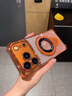 金恒適用蘋(píng)果17promax手機殼閃粉超防摔支架保護殼iphone17pro超薄自帶鏡頭膜高級感女17pro亞克力外殼 【星宇橙+閃粉卡】帶鏡頭膜-氣囊防摔-高透不黃 iPhone 17 Pro Max 曬單實(shí)拍圖