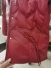 皮爾卡丹（pierre cardin）媽媽冬裝外套羽絨加厚中長(cháng)款免洗PU皮棉衣中老年女裝氣質(zhì)洋氣潮流 紅色 XL 建議105斤以?xún)却?曬單實(shí)拍圖