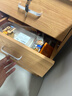 米客米家（MIKEMIJIA）桌下文件柜辦公柜木質(zhì)邊柜辦公室帶鎖柜子打印機抽屜柜儲物柜矮柜 【主圖四抽帶鎖帶滑輪】田園橡木 曬單實(shí)拍圖