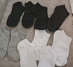 邑棉襪子男士短襪透氣黑白色低幫船襪商務(wù)休閑短筒襪不掉跟12雙裝ql 曬單實(shí)拍圖