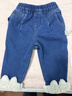 戴維貝拉（DAVE＆BELLA）冬裝加絨女童牛仔褲新款小童休閑褲洋氣兒童褲子女寶寶長(cháng)褲 牛仔藍DB4243179-N  90 cm（建議身高80-90cm） 曬單實(shí)拍圖