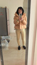 坦博爾泡芙羽絨服女短款脫卸帽秋冬保暖外套25新款5530520D松露橘粉160 曬單實(shí)拍圖