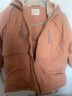 允兒媽女童冬季90白鴨絨連帽羽絨服兒童防風(fēng)沖鋒衣寶寶羽絨外套潮 焦糖色 現貨 120 充絨量75.9g 曬單實(shí)拍圖