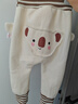 心楠嬰兒褲子春秋大pp褲高腰護肚秋冬季加絨屁屁褲男女童寶寶純棉外穿 米色考拉pp褲【加絨款】 90 cm 曬單實(shí)拍圖