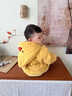 蒙黛莉女童套裝冬裝連帽棉服外套女寶寶加絨兒童棉褲嬰兒卡通保暖外出服 黃色 90 曬單實(shí)拍圖