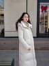 波司登25年羽絨服女款冬季鵝絨加厚連帽商務(wù)通勤百搭超長(cháng)款外套商場(chǎng)同款 曬單實(shí)拍圖