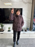唐致中老年羽絨服女短款中式加厚媽媽冬裝60歲70老人奶奶太太冬季外套 咖色 3XL 【建議121-135斤】 曬單實(shí)拍圖