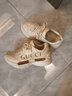 GUCCI古馳Rhyton系列女士Gucci標識牛皮革運動(dòng)鞋 象牙色 36.5 曬單實(shí)拍圖