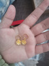 中國黃金（CHINA GOLD）黃金耳環(huán)女士足金國色牡丹耳墜花朵耳飾圣誕節生日禮物送老婆媽媽 【今/次日達】牡丹耳環(huán) 約1.1g 曬單實(shí)拍圖