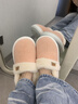 樸西全包跟棉鞋女秋冬季居家室內保暖加絨外穿孕婦月子鞋防滑棉拖鞋女 蜜桃粉 38 【38-39】 曬單實(shí)拍圖