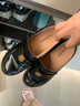 天美意孔雪兒同款樂(lè )福鞋明星同款常青藤小徽章平底休閑女鞋 徽章款-黑色-孔雪兒段奧娟同款 37 曬單實(shí)拍圖
