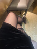 綾天生絲滑綾lingerie「裹緞」木槿花超薄5D透滑長(cháng)筒襪性感誘惑絲襪女包臀裙 Black黑色 曬單實(shí)拍圖