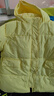 迪士尼（Disney）女童冬季羽絨棉新款加厚保暖中長(cháng)款兒童秋冬時(shí)髦寶寶羽絨棉外套 黃色 160 曬單實(shí)拍圖