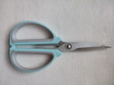 藍色不銹鋼家用剪刀辦公剪裁縫剪多用途裁布剪 家用裁縫剪刀 中號2把 曬單實(shí)拍圖