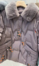 鴨鴨（YAYA）奶奶冬裝羽絨服老年人衣服中老年女裝媽媽冬季老人外套女款CF 紫色 3XL 曬單實(shí)拍圖