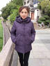 鴨鴨奶奶羽絨服女中老年人冬季外套媽媽冬裝加厚中長(cháng)款老人老太太衣服 紫羅蘭（加絨款） XL  建議110斤以?xún)?曬單實(shí)拍圖