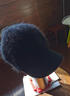 恒源祥帽子女冬天韓版時(shí)尚棒球帽冬季百搭毛球兔毛針織鴨舌帽保暖毛線(xiàn)帽 黑色 均碼(有彈性) 曬單實(shí)拍圖