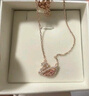 施華洛世奇（SWAROVSKI）【品牌直供】粉色天鵝項鏈女 女士項鏈送女友禮物 5469989 曬單實(shí)拍圖
