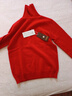 山羊絨高領(lǐng)毛衣男童翻領(lǐng)針織衫女童羊絨衫套頭衫寶寶打底衫薄款 紅色 150 曬單實(shí)拍圖